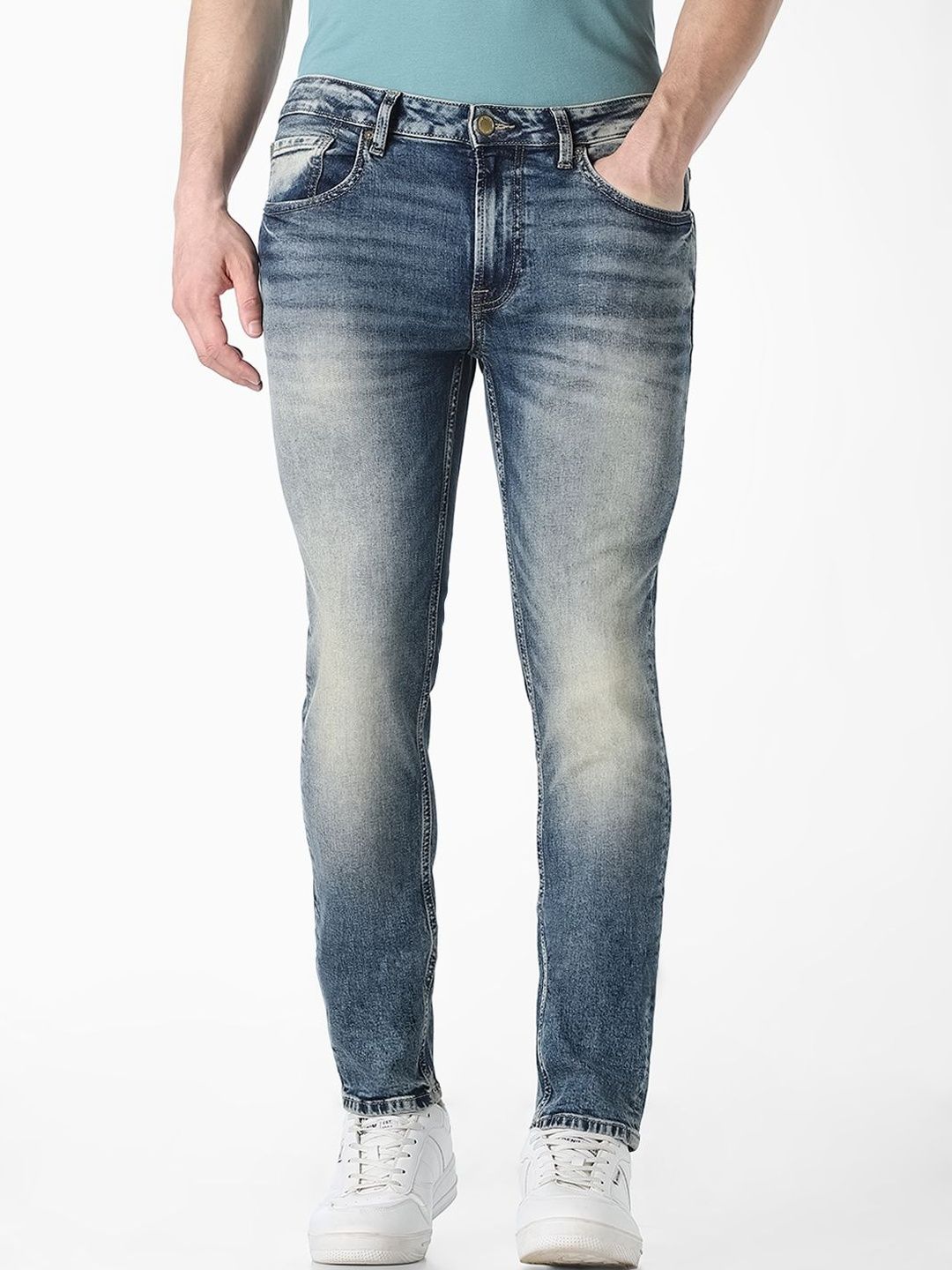 Skinny Fit Low-Rise Light Fade Stretchable Jeans