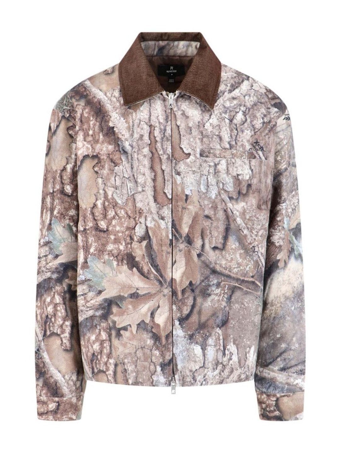 Represent Beige Brown Shirt Collar Jacket
