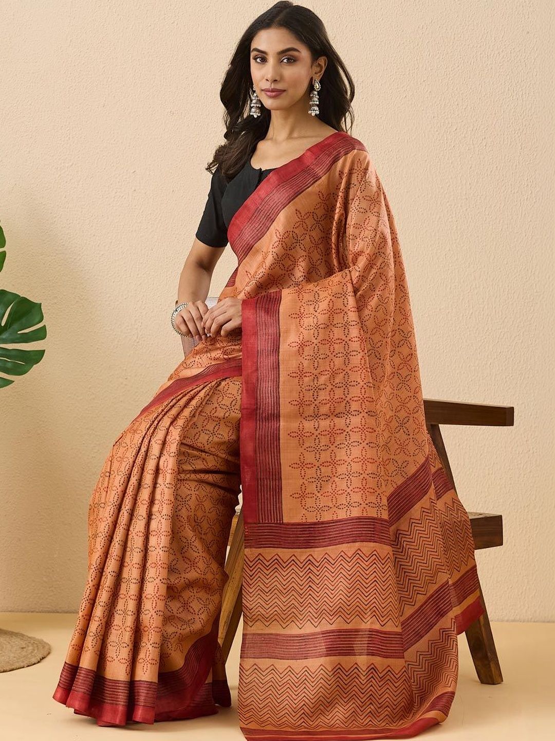Fabindia Fabindia Ethnic Motifs Art Silk Saree