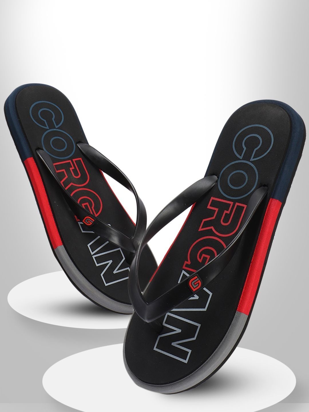 Corgan Men Printed Thong Flip-Flops