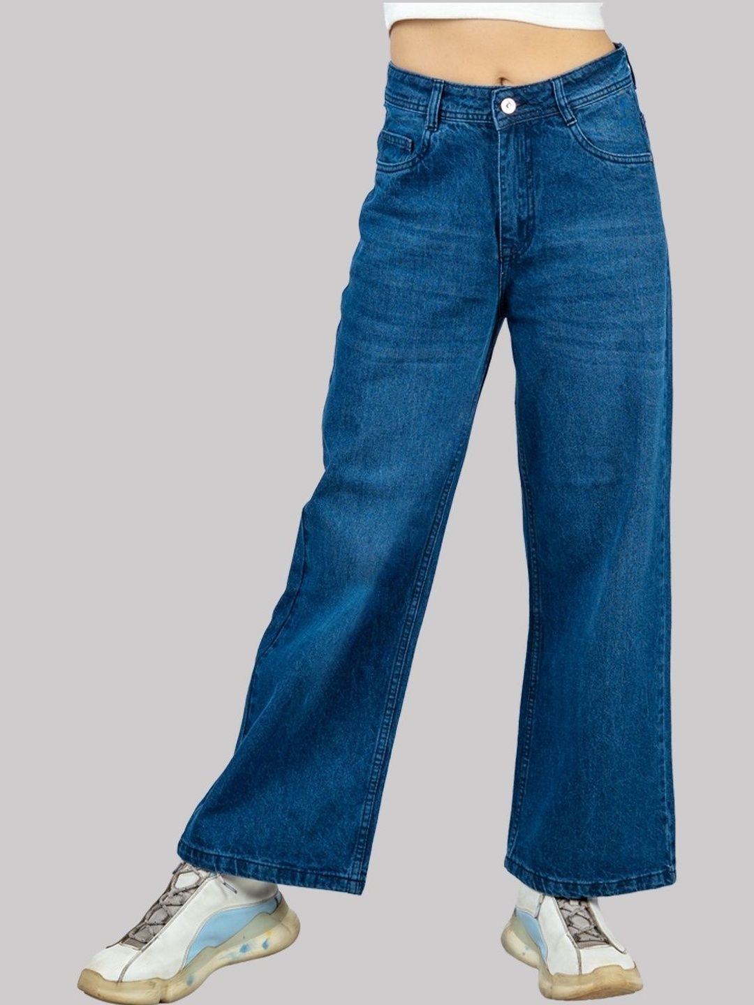 Moda Rapido Women Wide Leg High-Rise Jeans