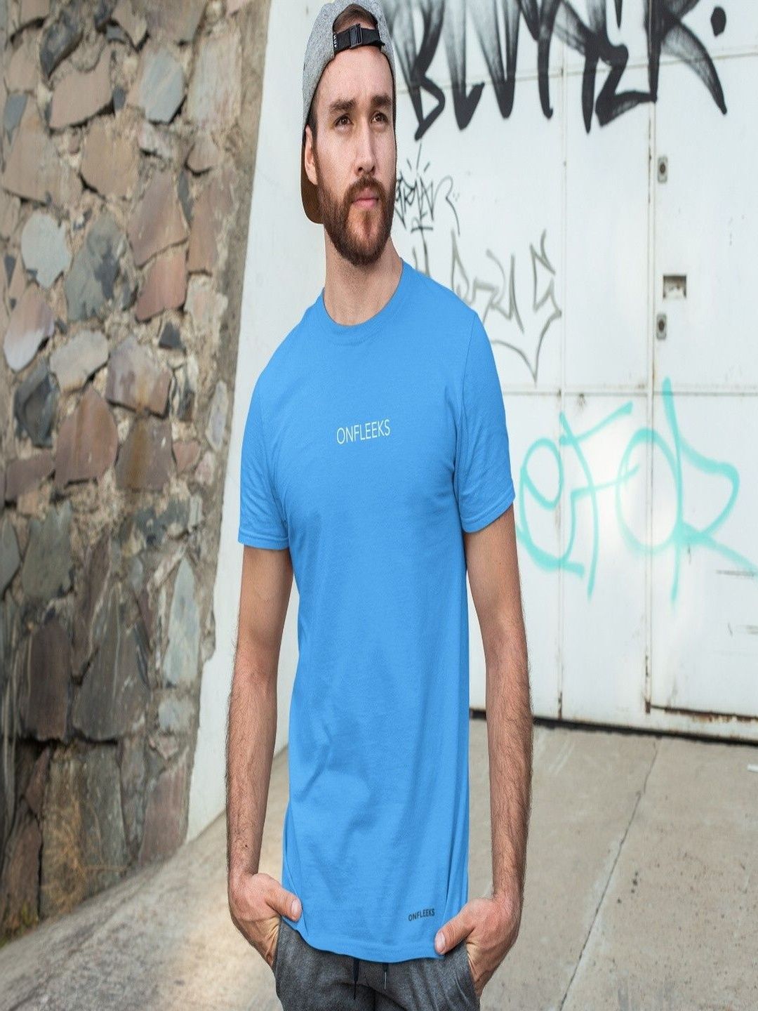 Onfleeks Men Typography Pure Cotton T-shirt