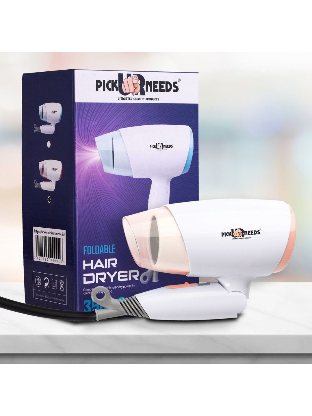 Pick Ur Needs Portable Hair Dryer With Folding Handle - 3500W