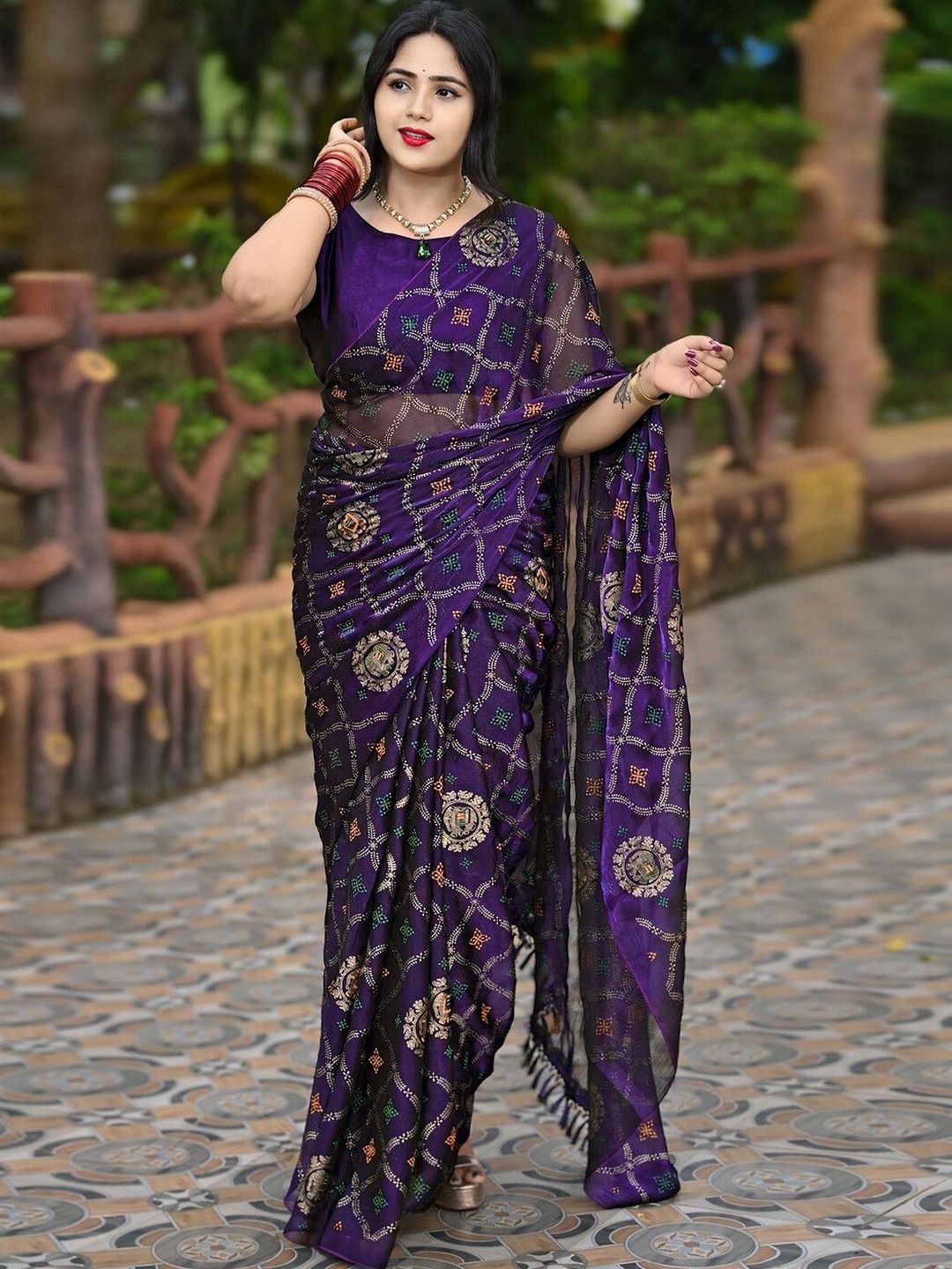 SANISA Ethnic Motifs Zari Pure Chiffon Saree