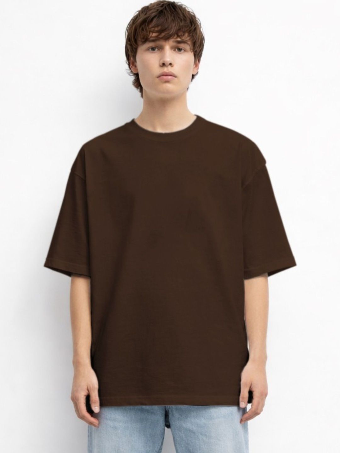 The Roadster Lifestyle Co Oversized Round Neck Cotton T-Shirt