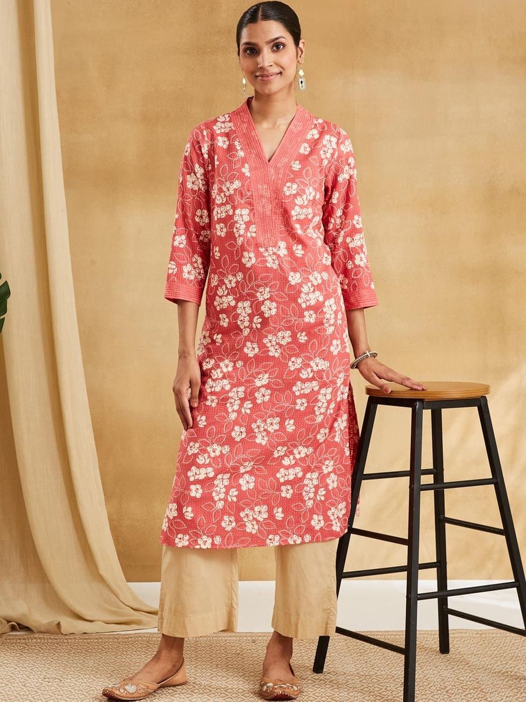 Women Floral Printed Kurta Fabindia Women Floral Printed Indie Florals Kurta