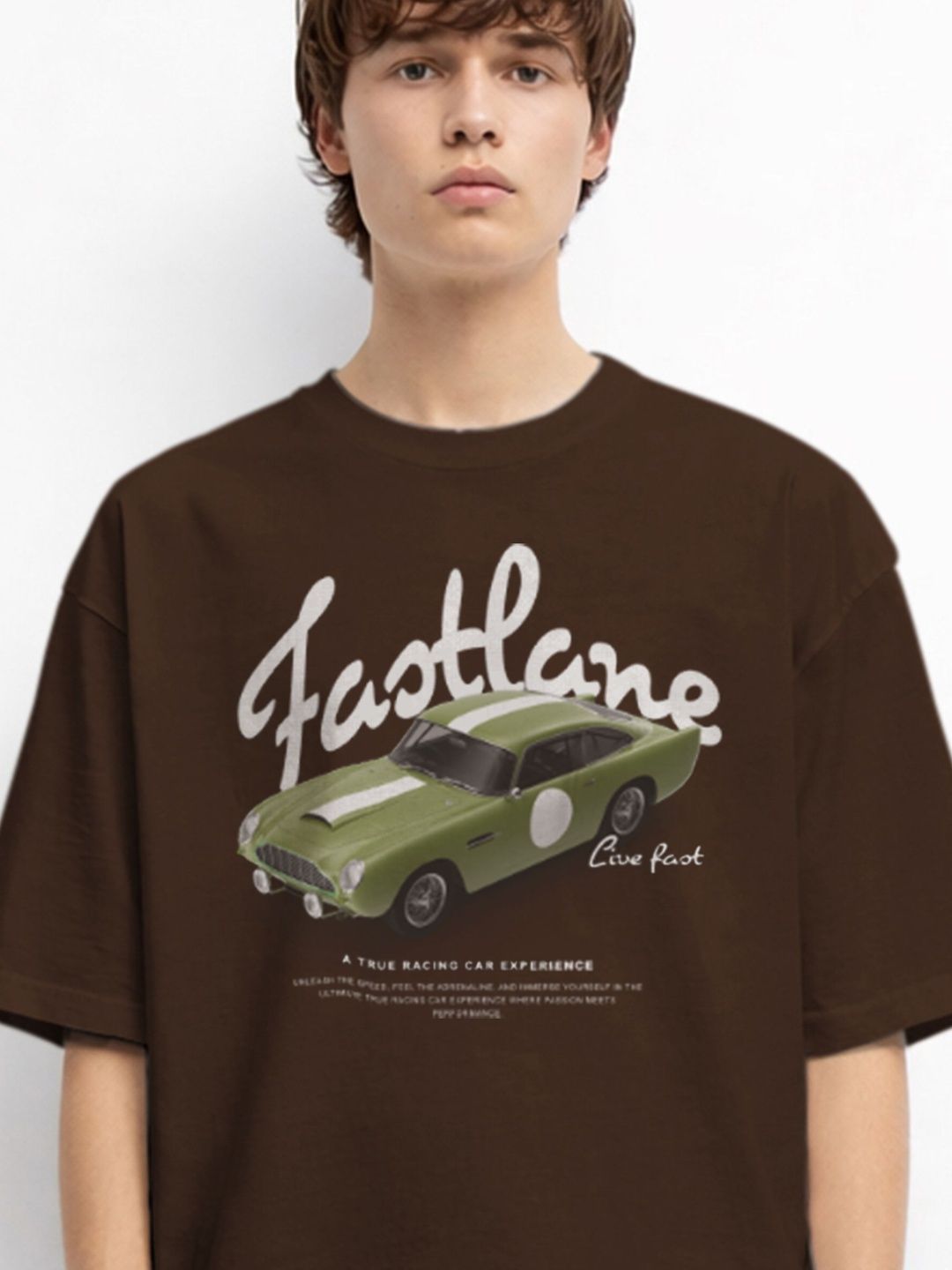 The Roadster Lifestyle Co Printed Oversized Round Neck Cotton T-Shirt