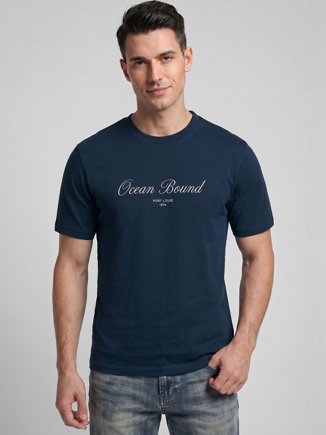R&B Men Typography Printed T-shirt