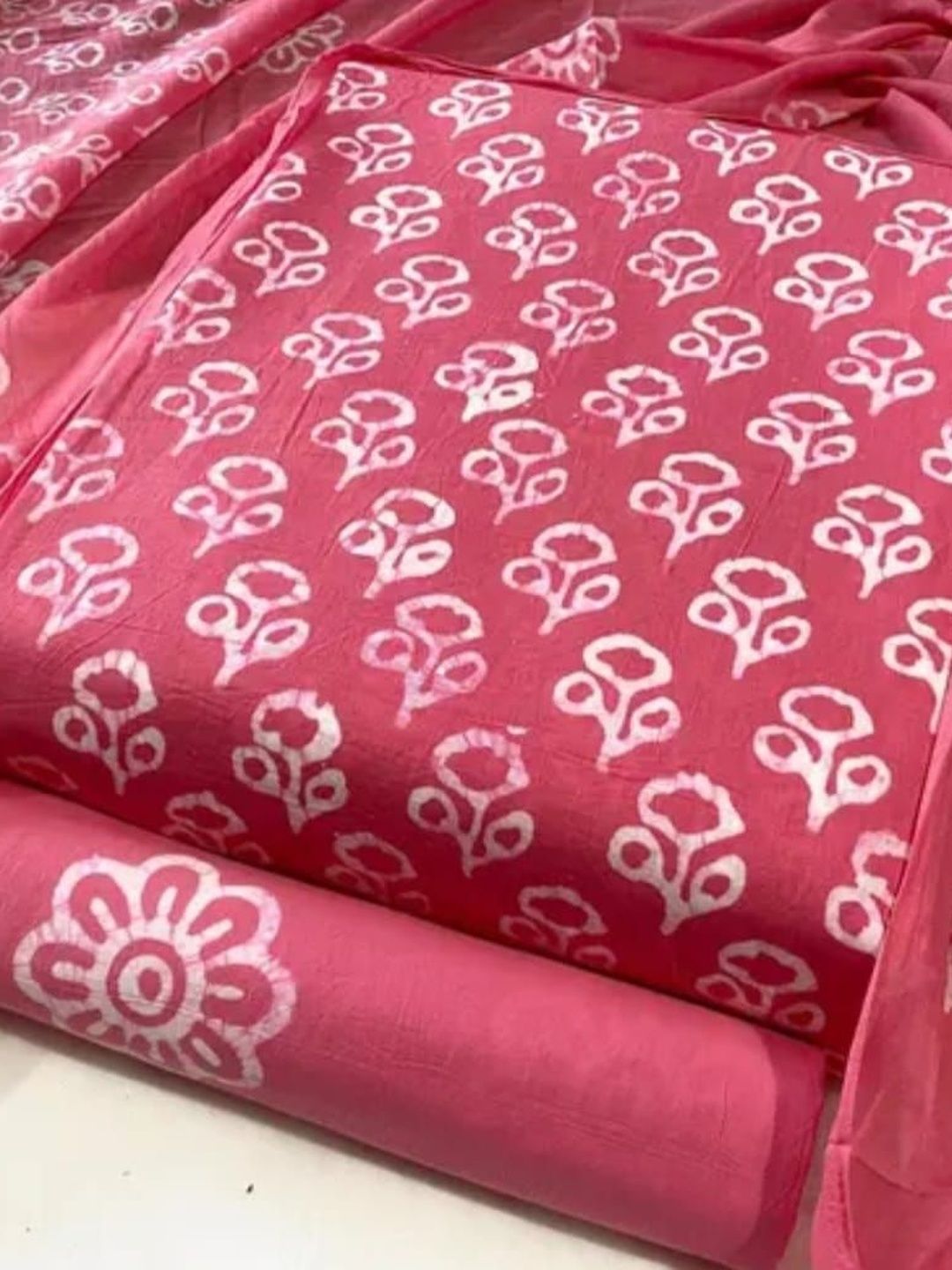 Keshar Printed Pure Cotton Unstitched Dress Material