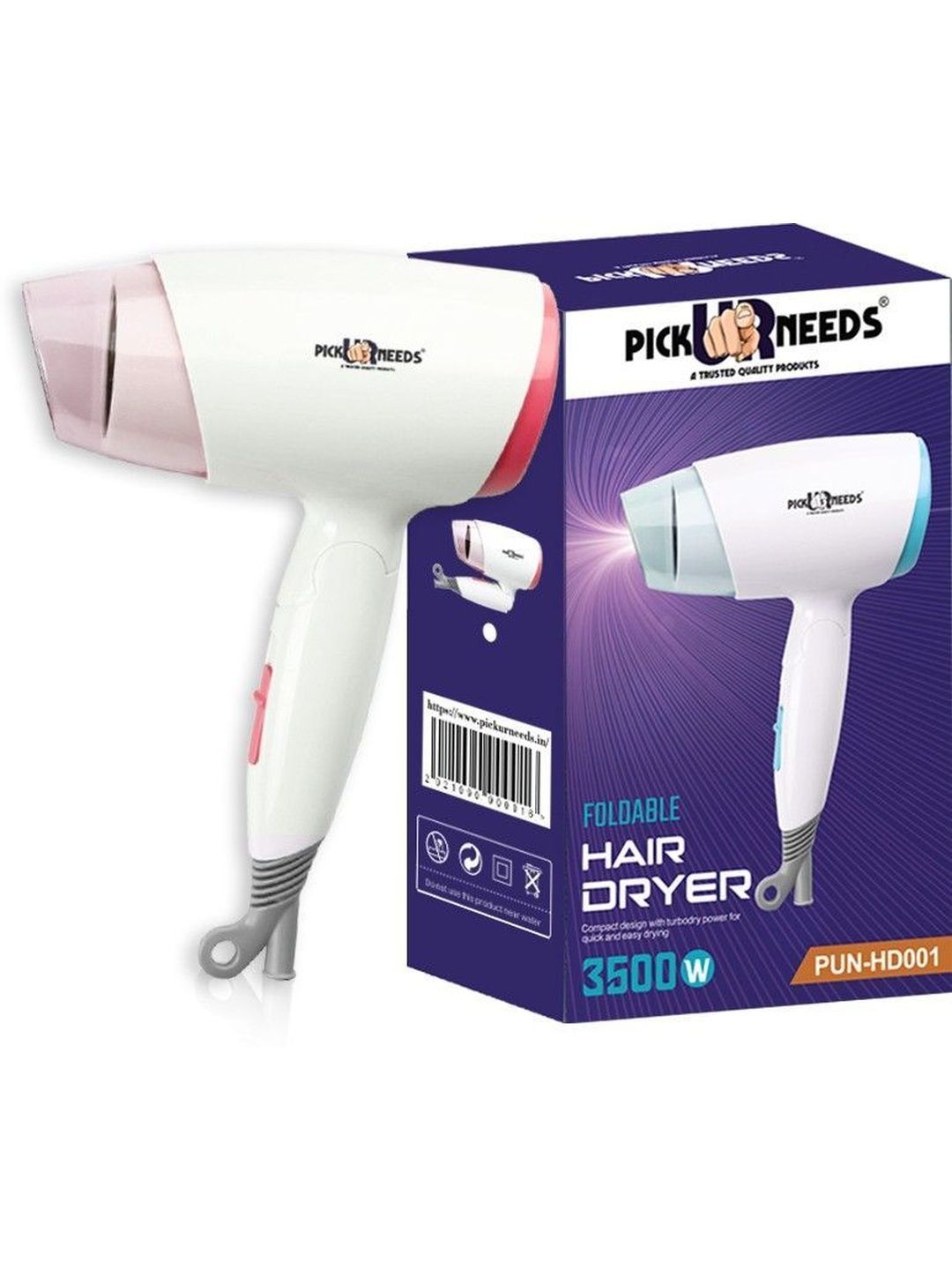 Pick Ur Needs Foldable 3500W Hair Dryer - PUN-HD001