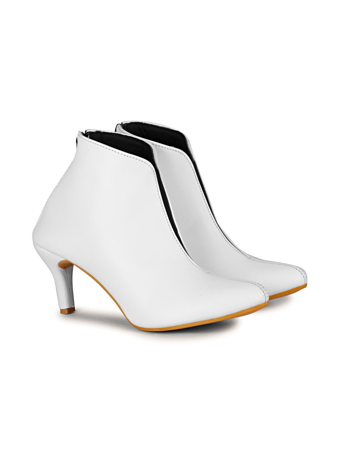 DressBerry DressBerry Women Pointed Toe Zip Commander Boots