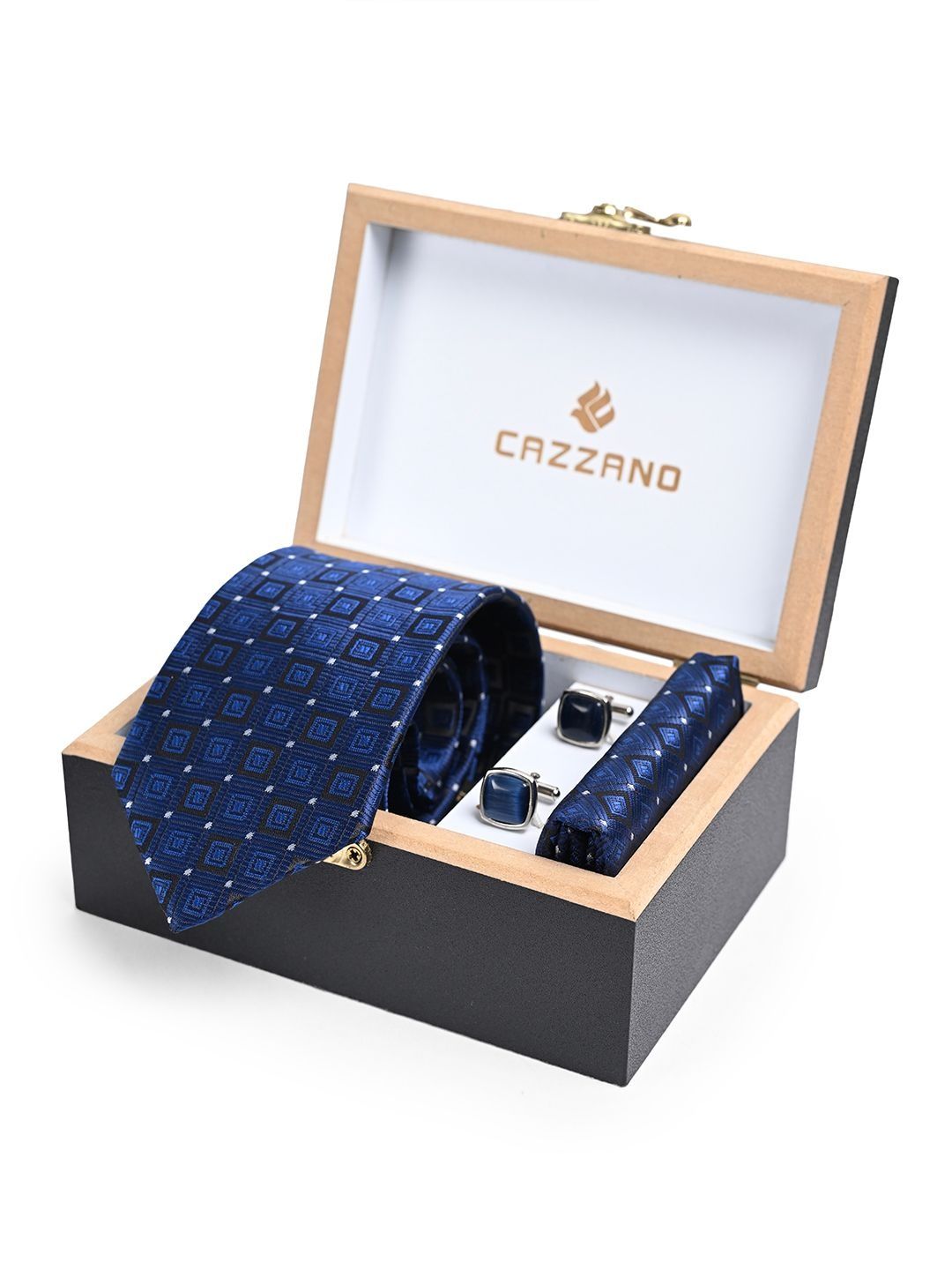 Cazzano Printed  Ties and Cufflinks