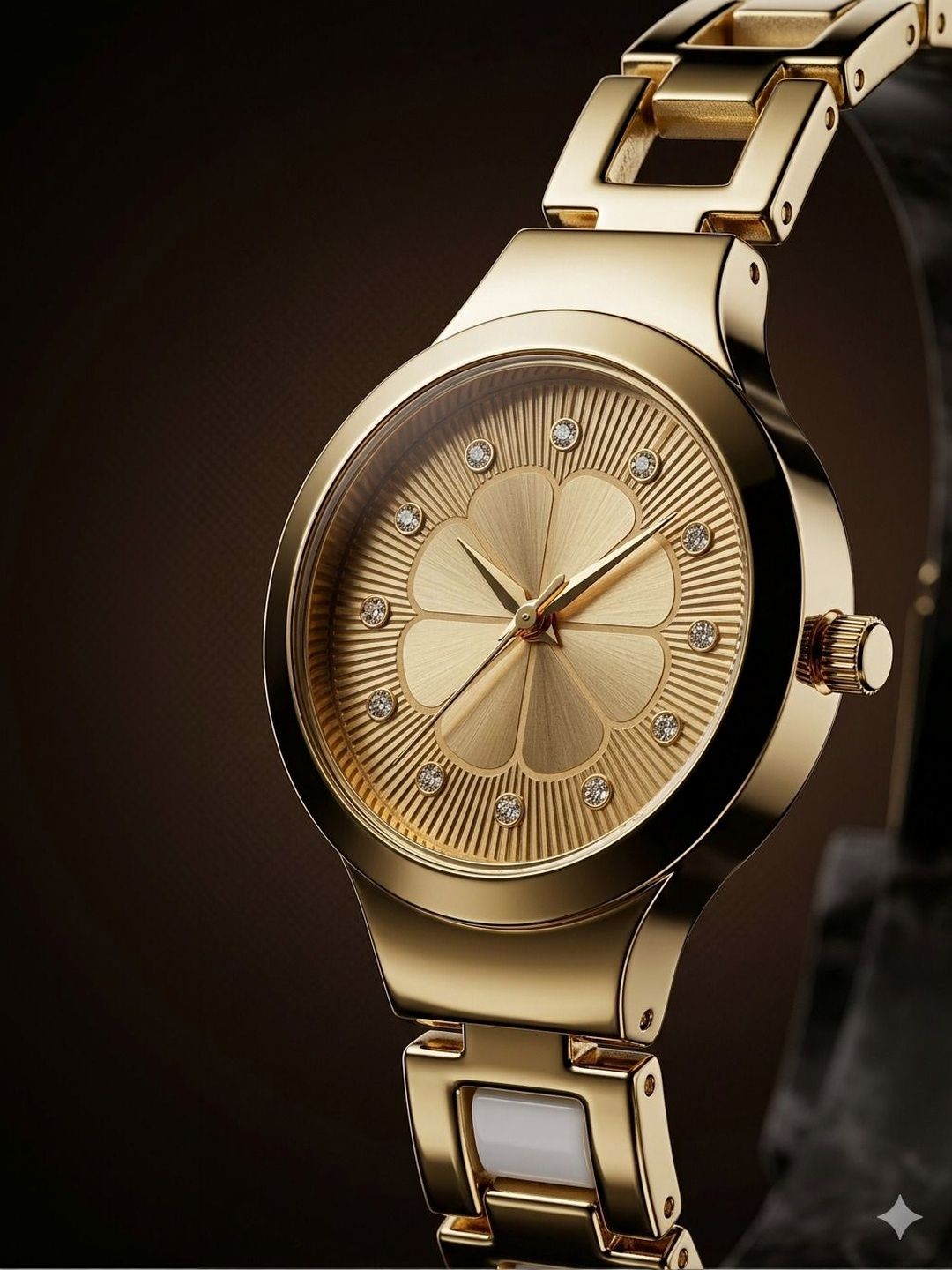 VIRAKTI Women Dial & Bracelet Style Straps Analogue Watch D-71-GOLD VIR