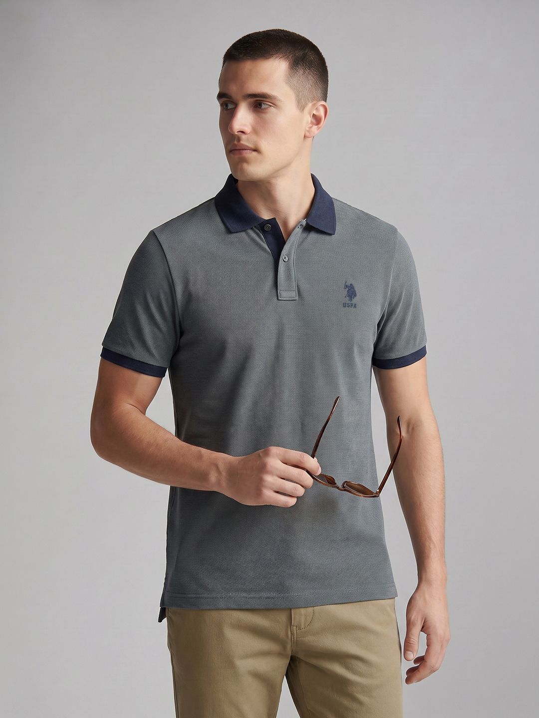 U.S. Polo Assn. Polo Collar Pure Cotton T-shirt