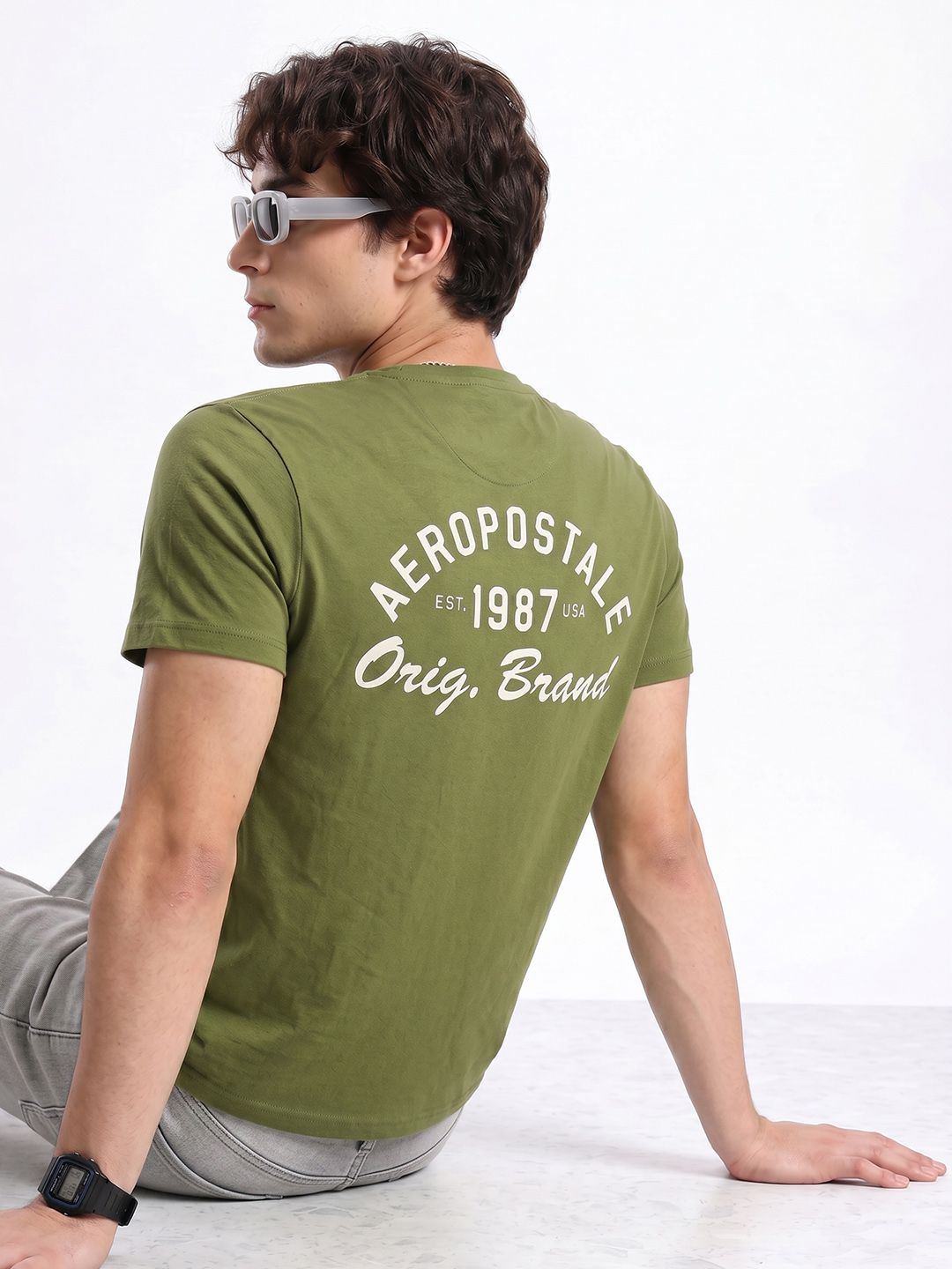 Aeropostale Brand Logo Printed Pure Cotton T-shirt