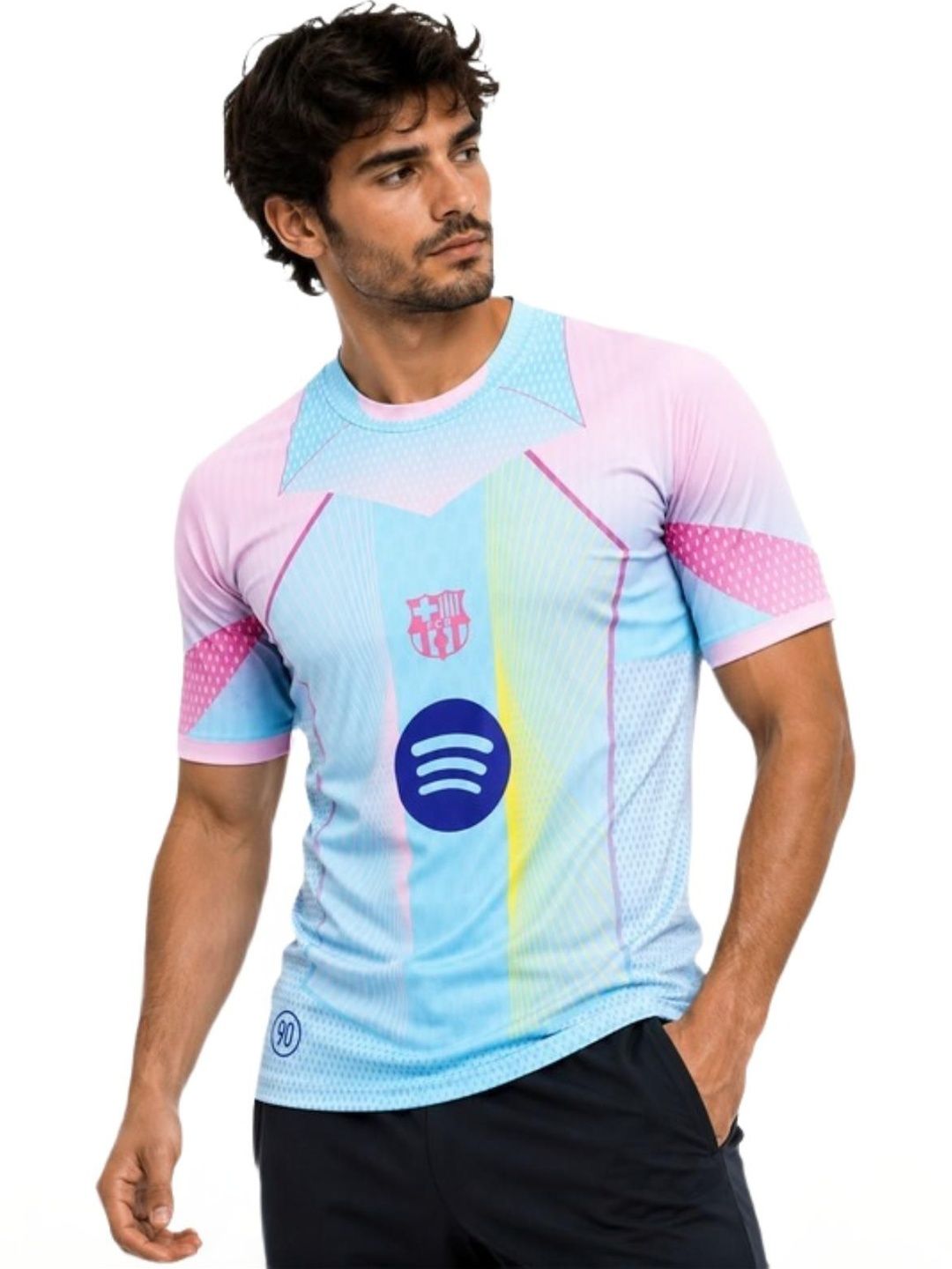 teky Men Brand Logo Colourblocked Sports T-shirt