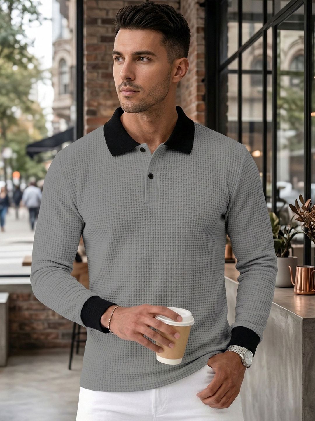 Starvy Men Polo Collar T-shirt