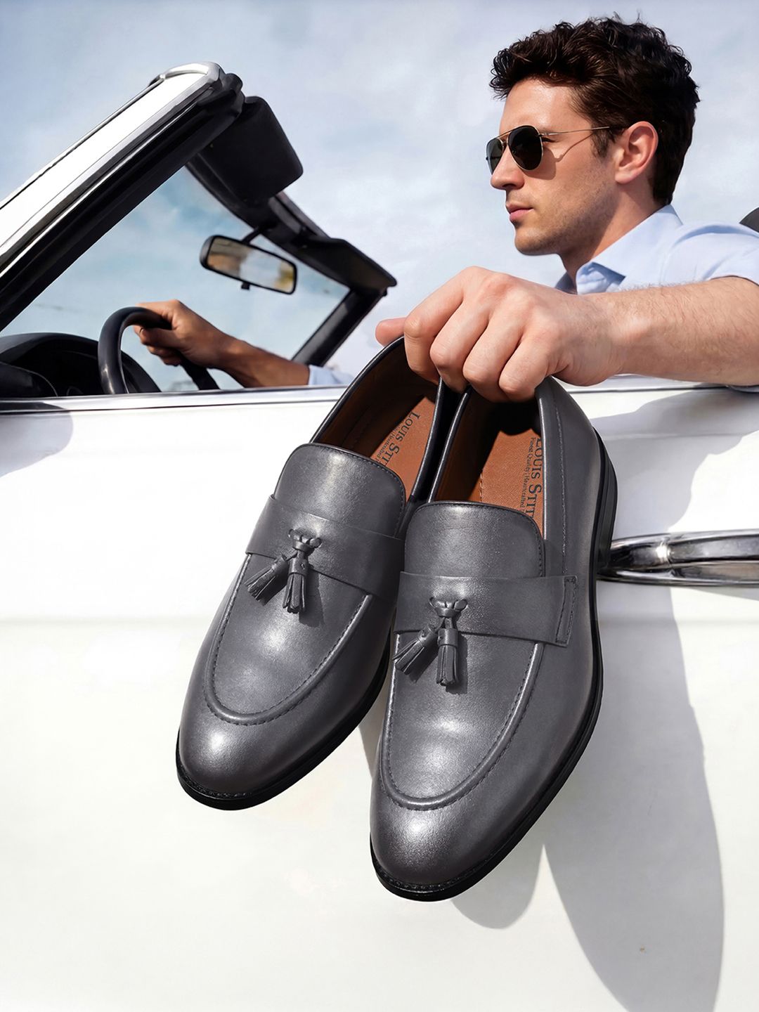 LOUIS STITCH 
Men Formal Slip On Tassel Moccasin Shoes