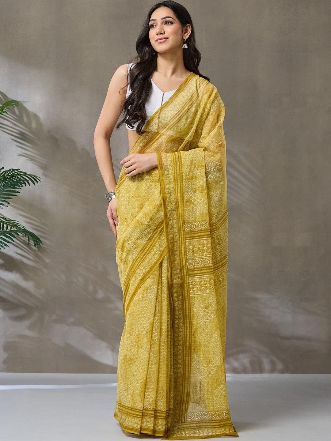 Fabindia Fabindia Ethnic Motifs Silk Cotton Handloom Saree