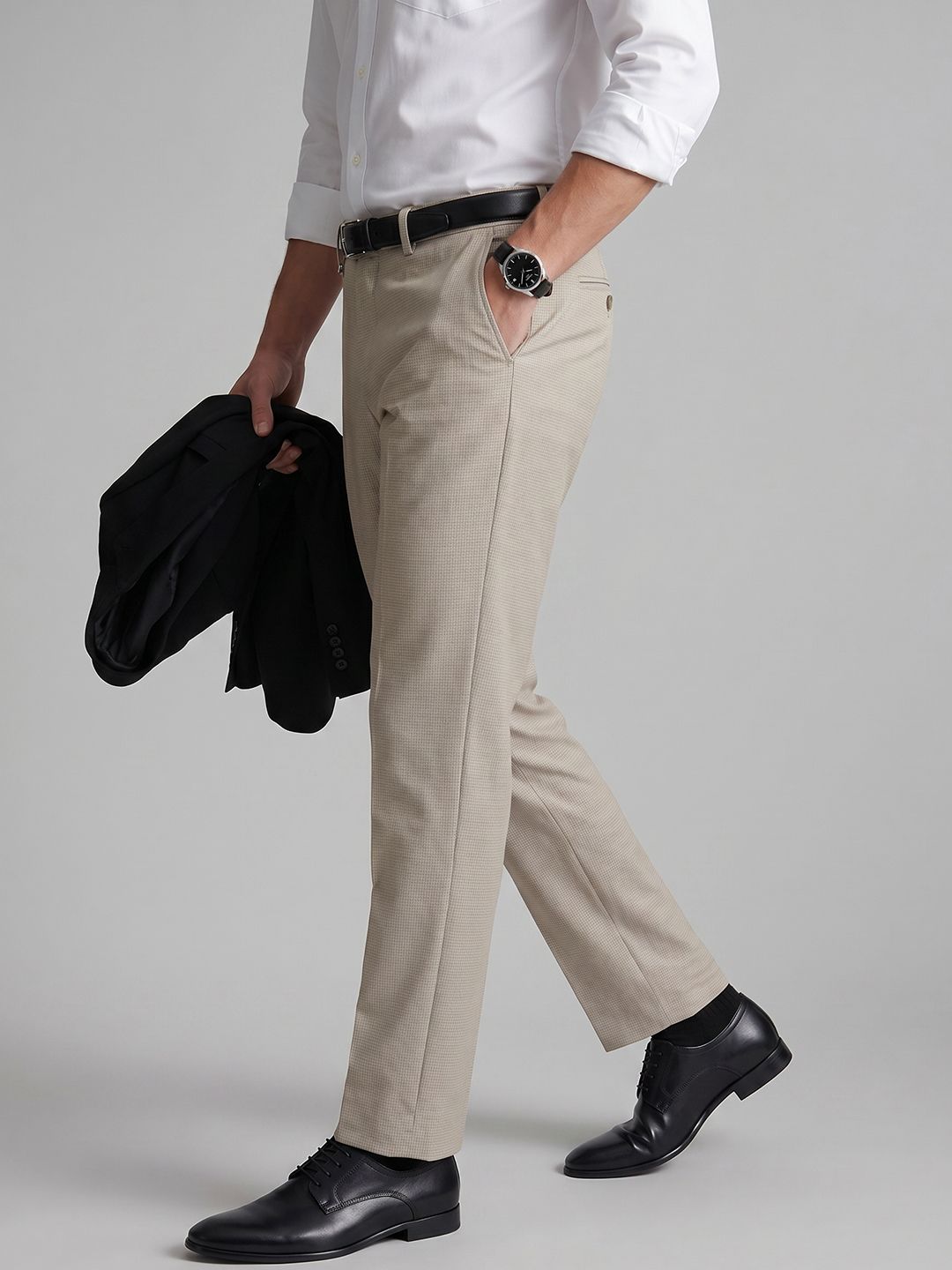 Van Heusen Men Slim Fit Formal Trousers