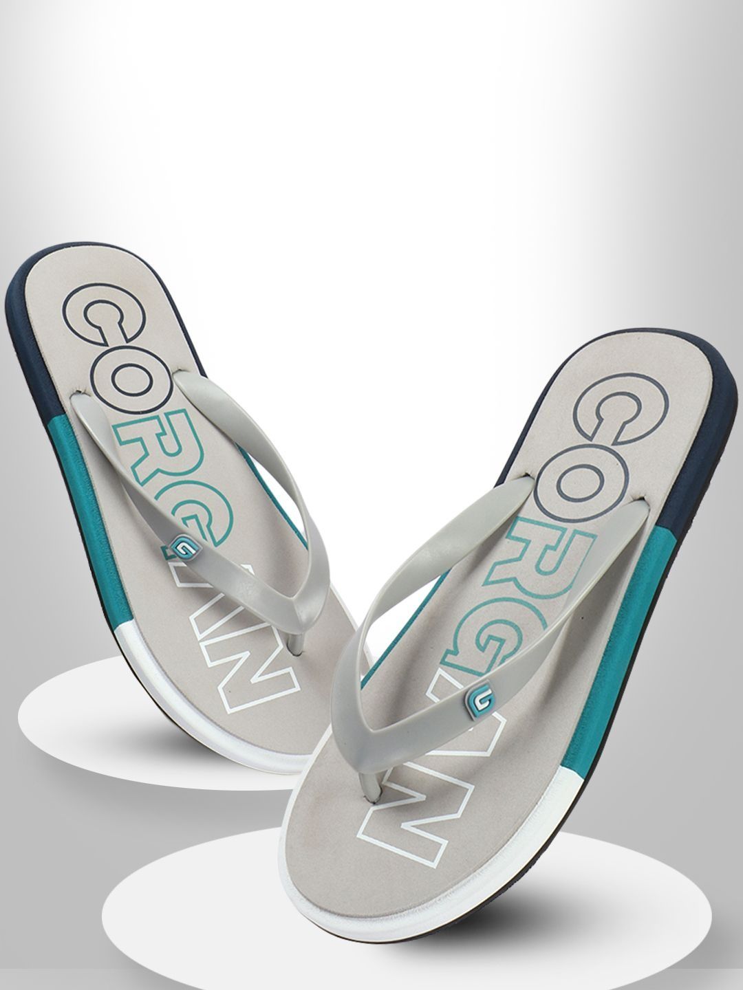 Corgan Men Printed Thong Flip-Flops