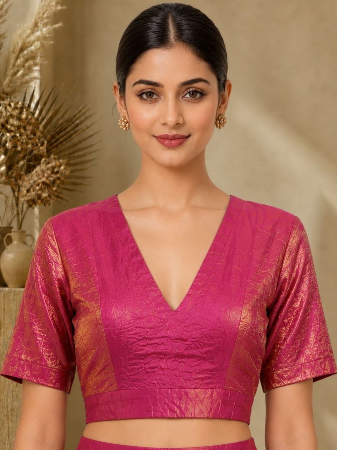 Thevasa Woven Design Zari Saree Blouse
