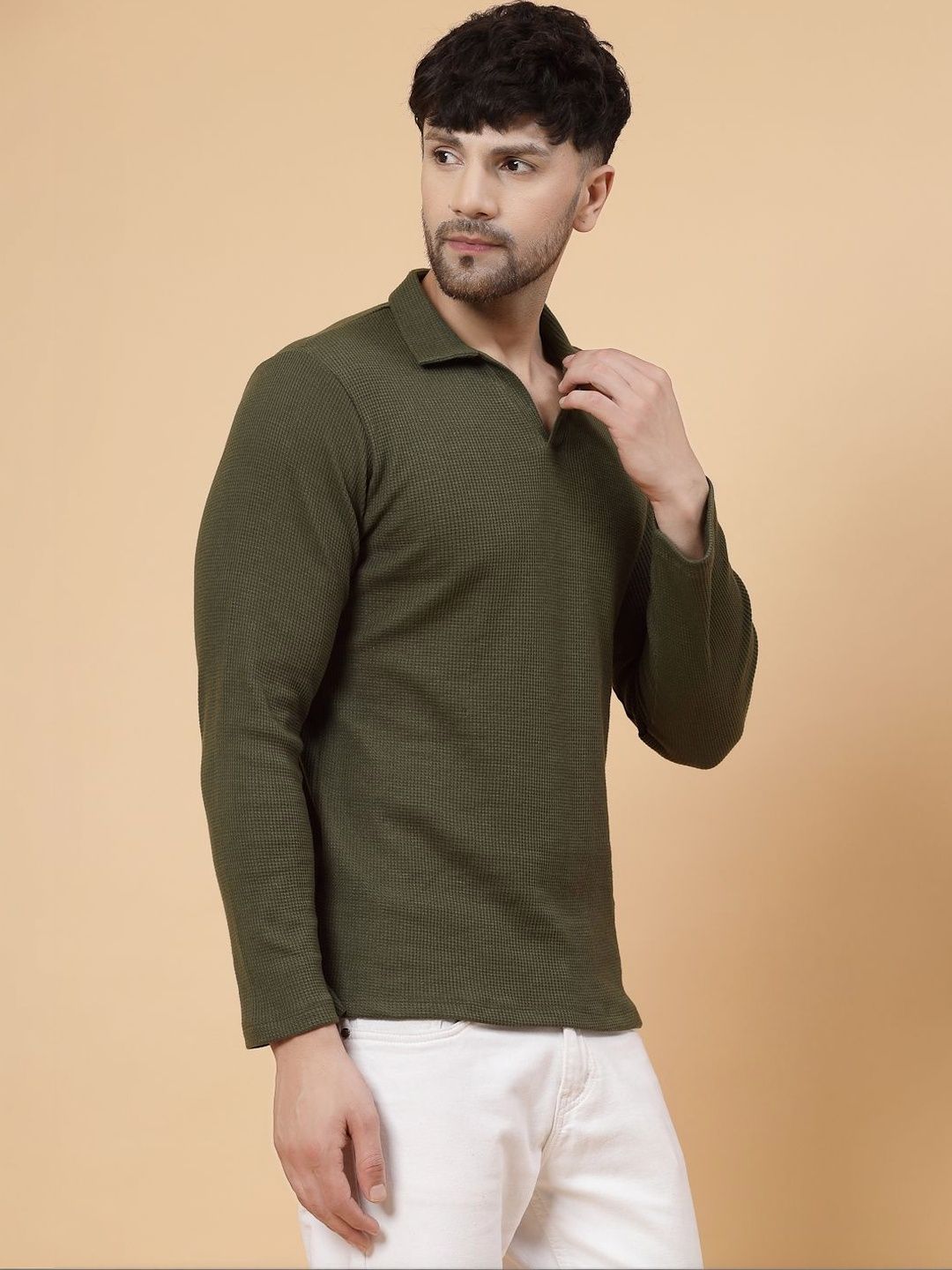 HERE&NOW Men Polo Collar T-shirt