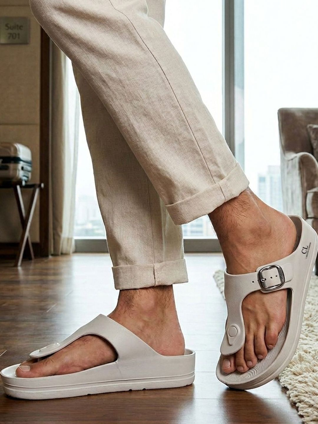 Carlton London Men Thong Flip-Flops