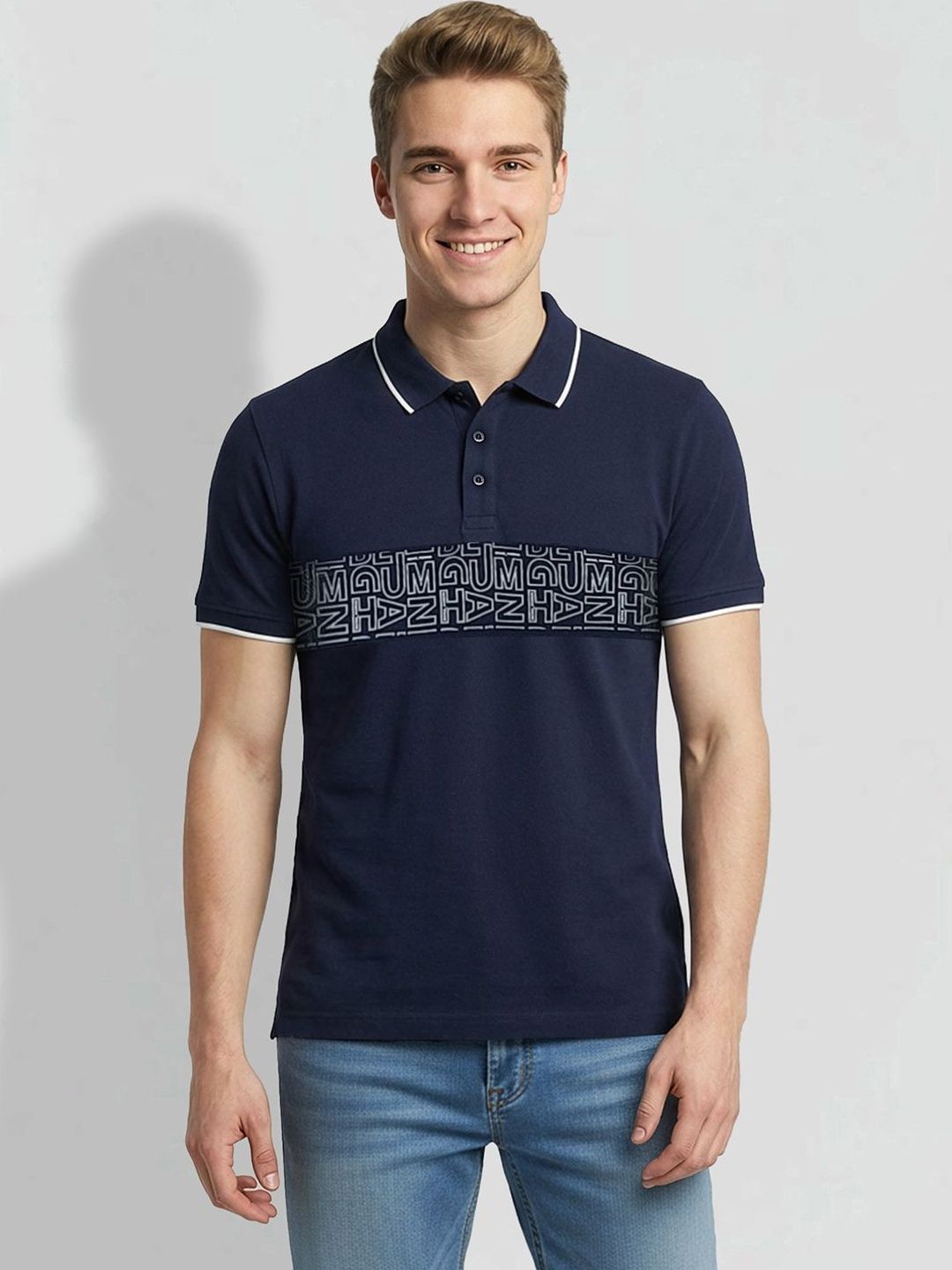 Being Human Men Printed Polo Collar T-shirt