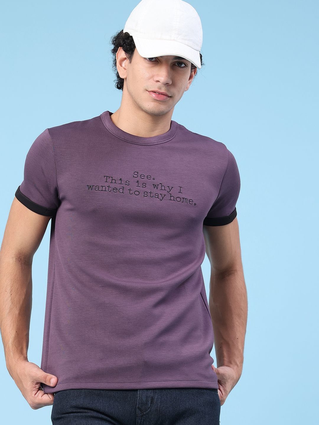 V-Mart Men Typography Printed T-shirt
