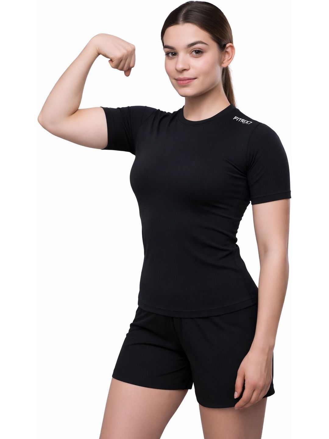 FITRIX7 FITRIX7 Women Brand Logo T-shirt