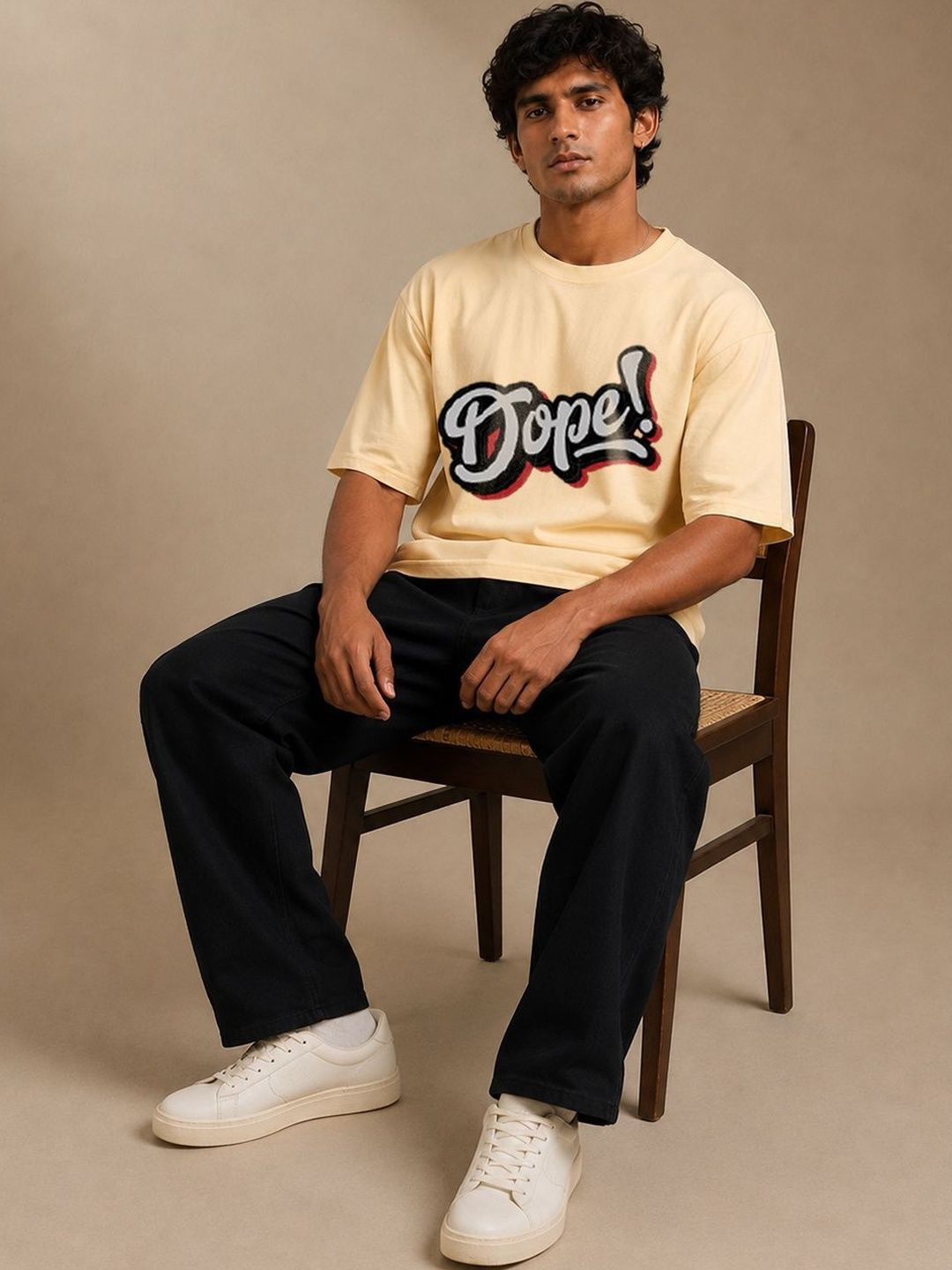 BEOVER Men Typography Printed T-shirt