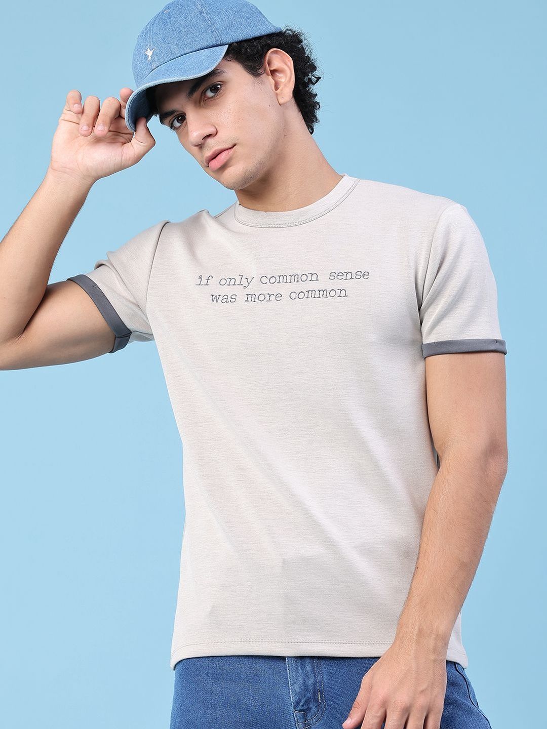 V-Mart Men Typography Printed T-shirt