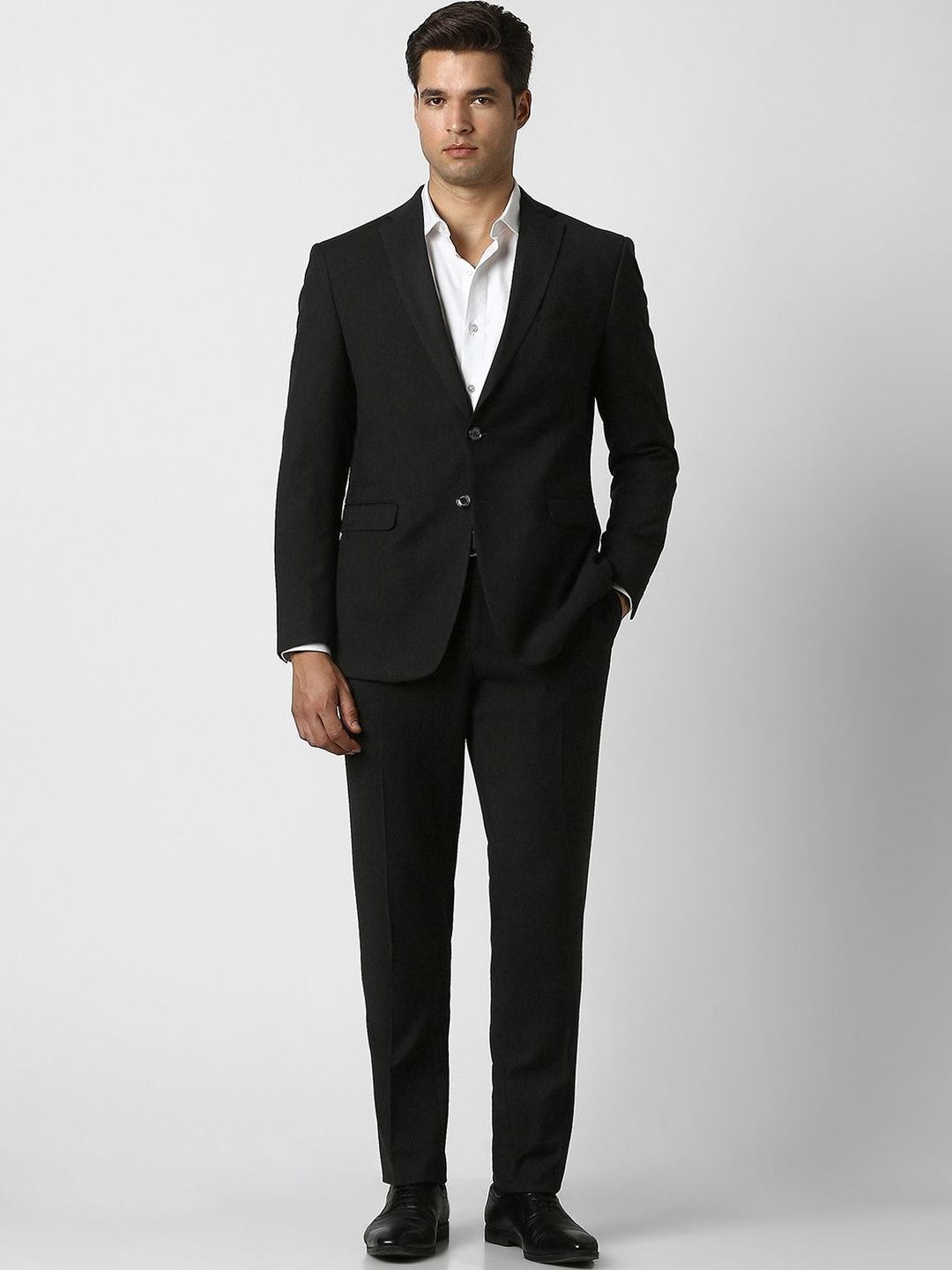 Peter England Notched Lapel Tailored Fit 2 Piece Blazer and Trousers Suits