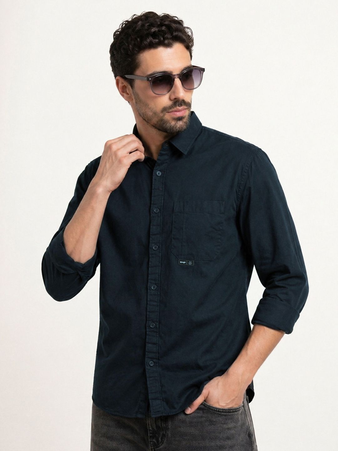 WROGN Comfort Fit Pure Cotton Casual Shirt