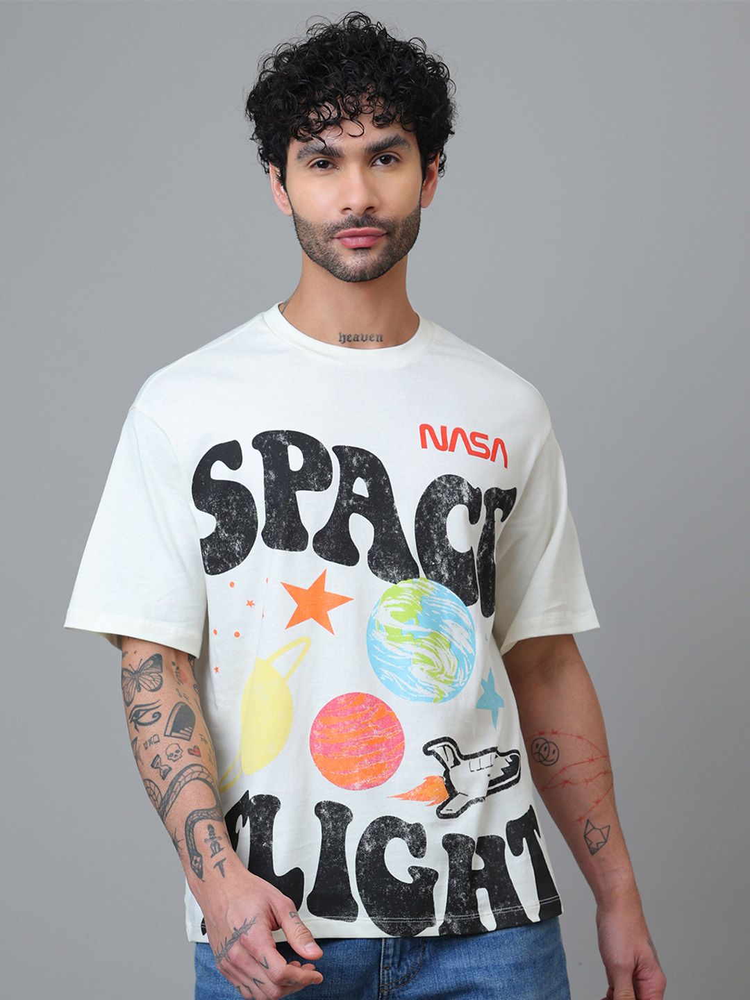 Free Authority Nasa Printed Pure Cotton Tshirts