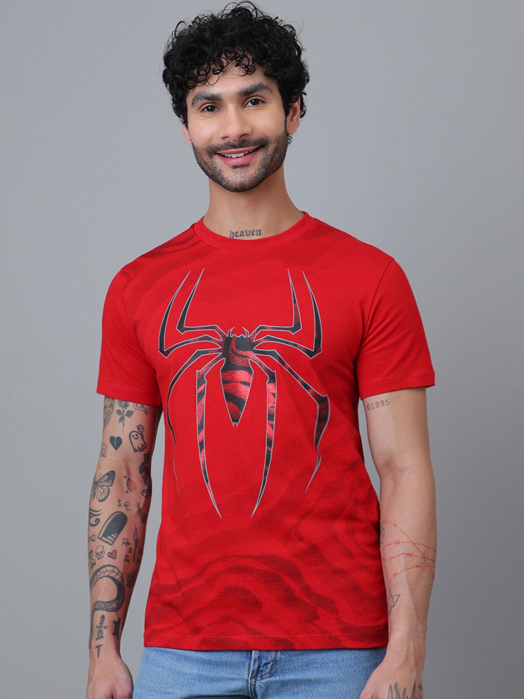 Free Authority Spiderman Printed Pure Cotton Tshirts