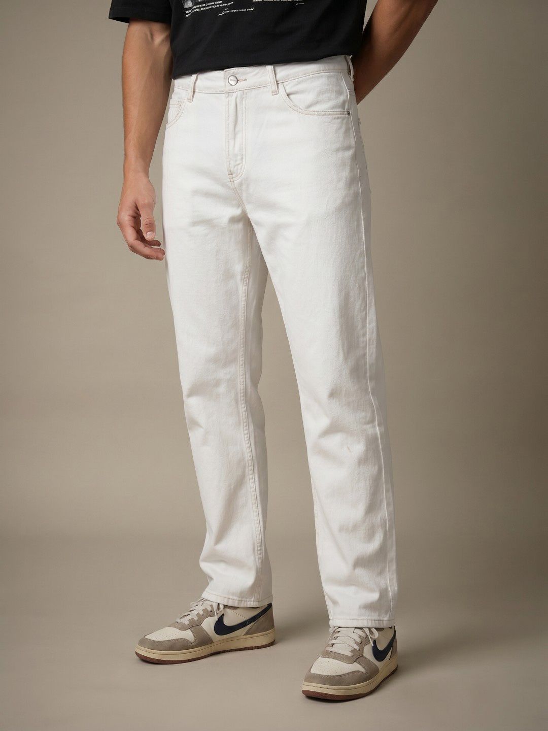 glitchez Men Regular Fit Mid-Rise Stretchable Jeans