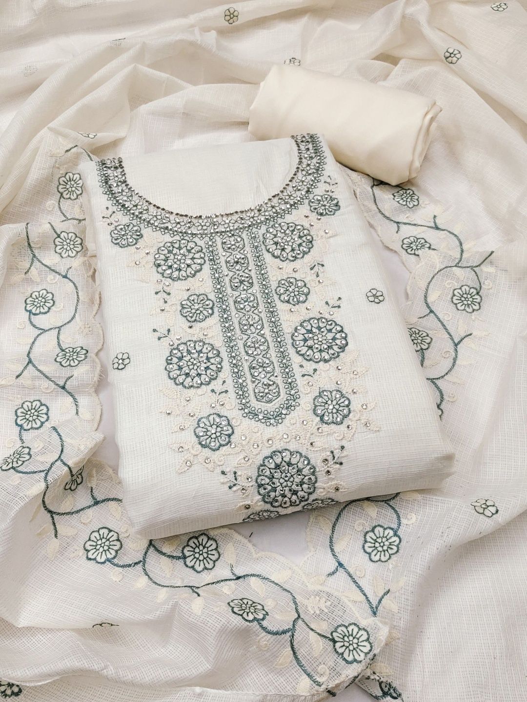 Dhaaga Ghar Embroidered Unstitched Dress Material