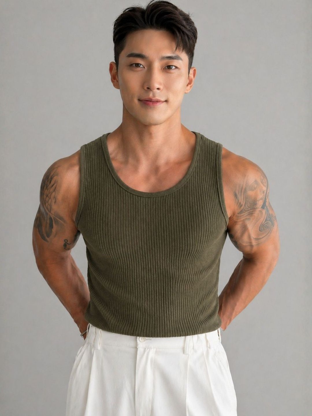 ROCKWELL Self Design Cotton Tank