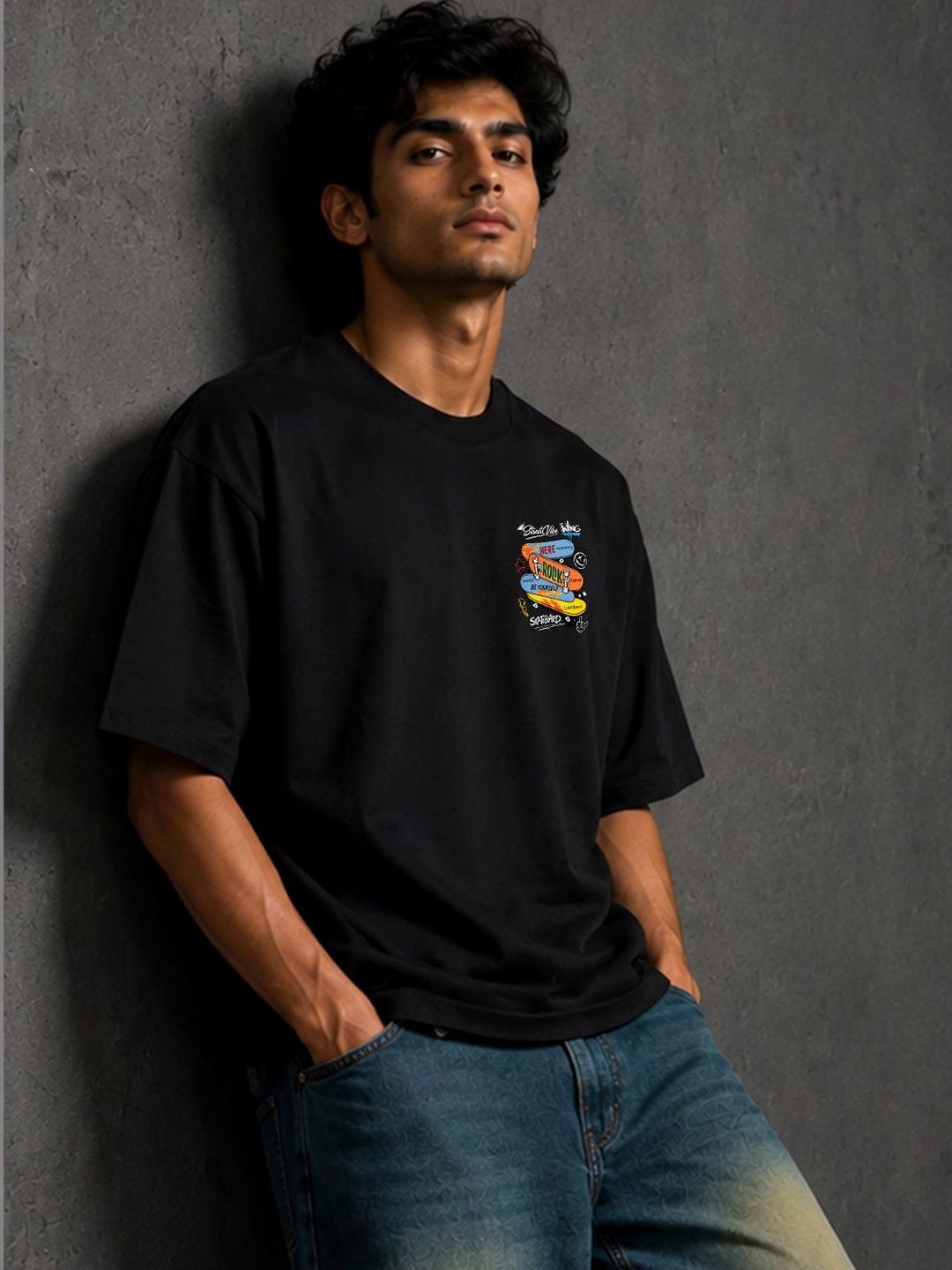 BEOVER Men's Graphic Printed Relaxed Fit T-shirt