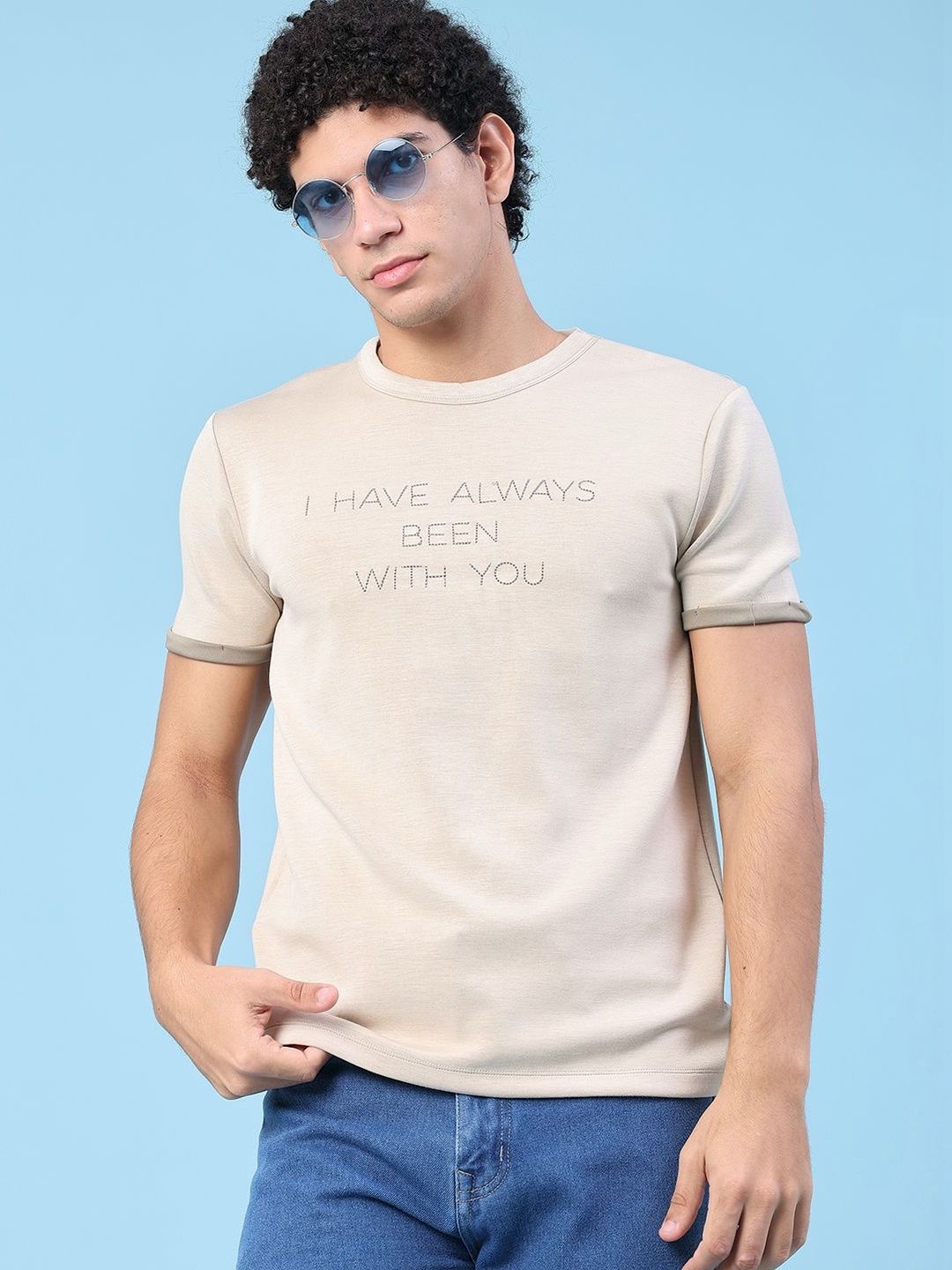 V-Mart Men Typography Printed T-shirt