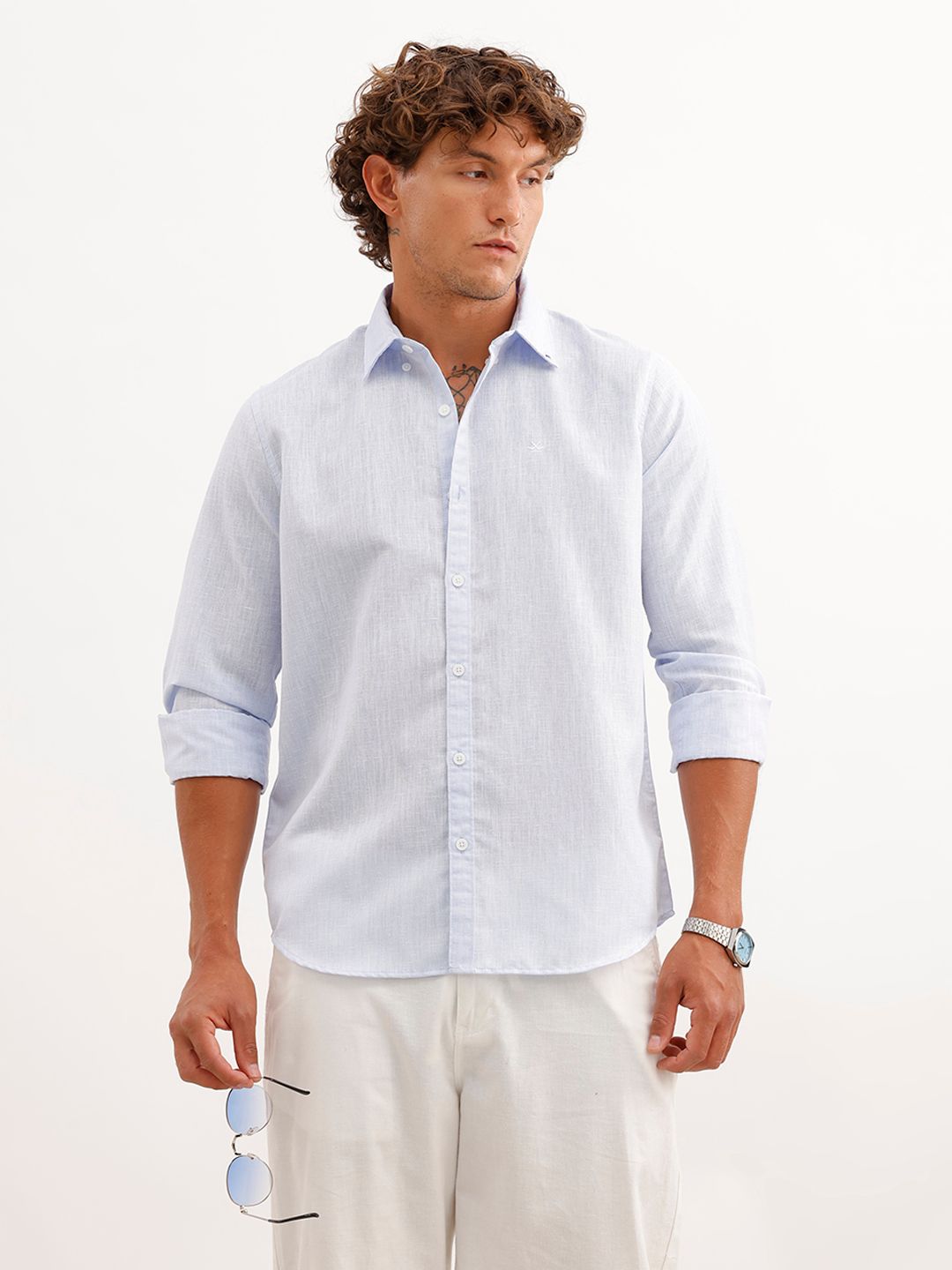 WROGN Slim Fit Button-Down Casual Shirt