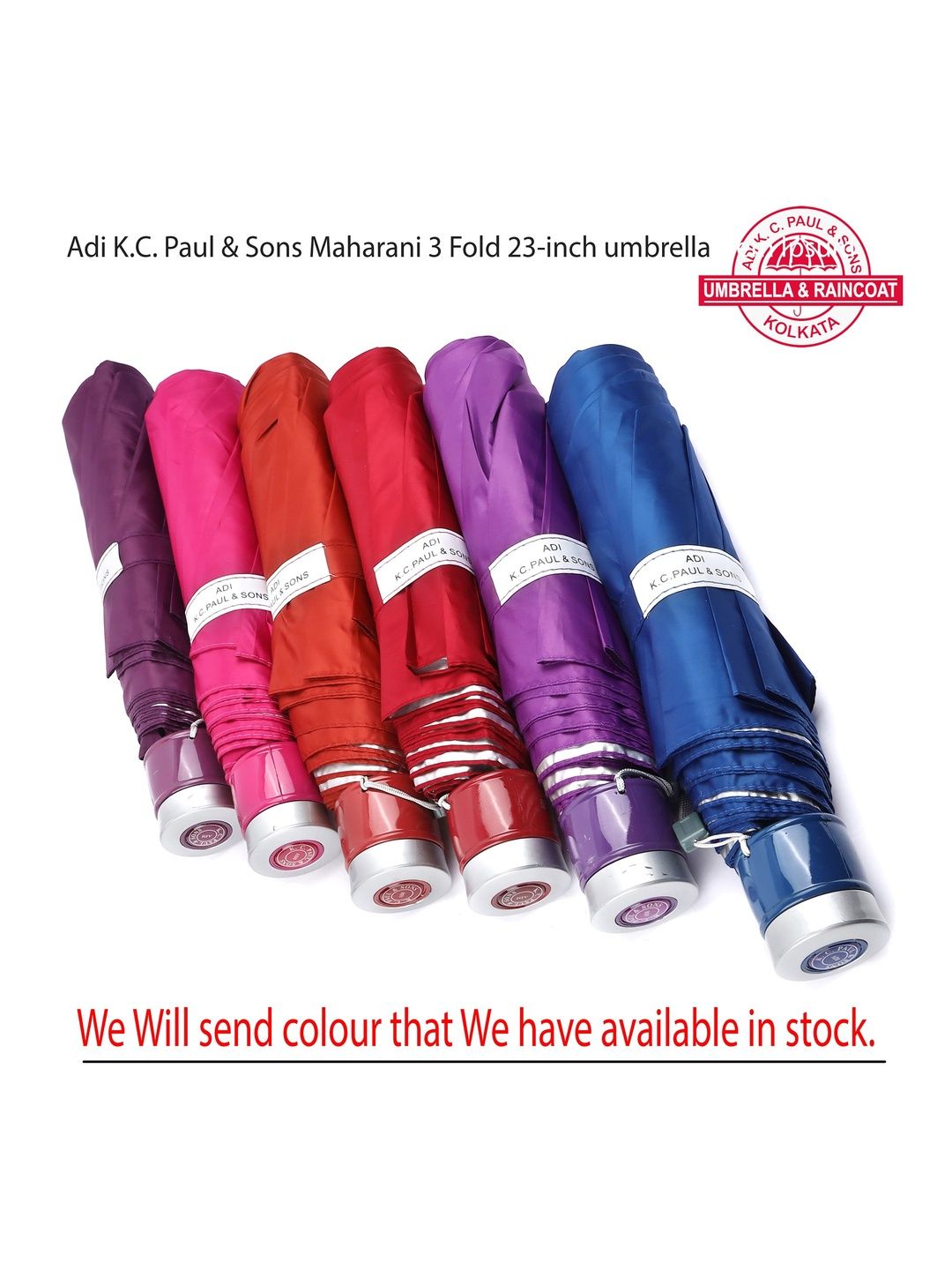 Buy Adi K.C.Paul & Sons MAHARANI Multicolor 3 Fold large Manual