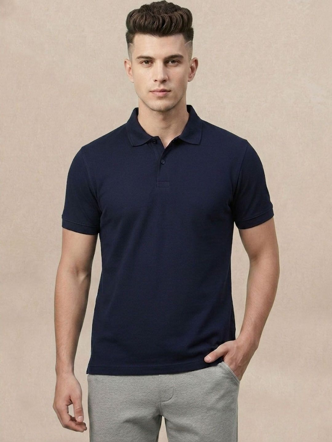 The Roadster Lifestyle Co Polo Collar Short Sleeves T-Shirt