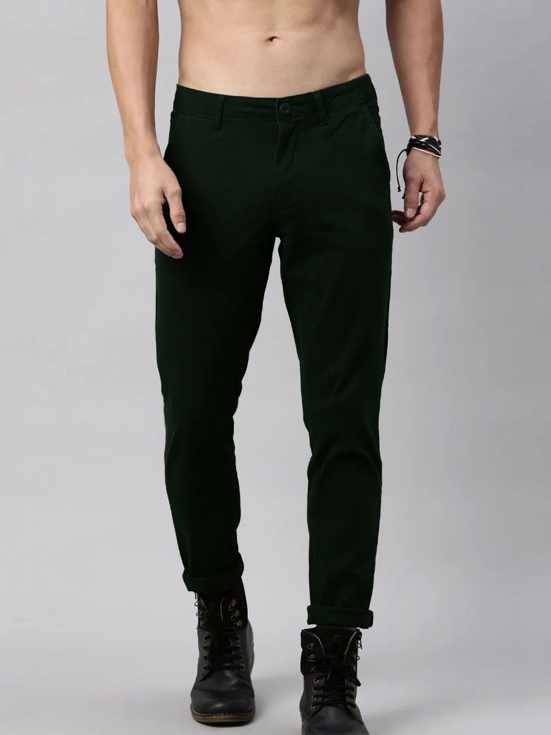R.Code by The Roadster Life Co. Men Slim Fit Trousers