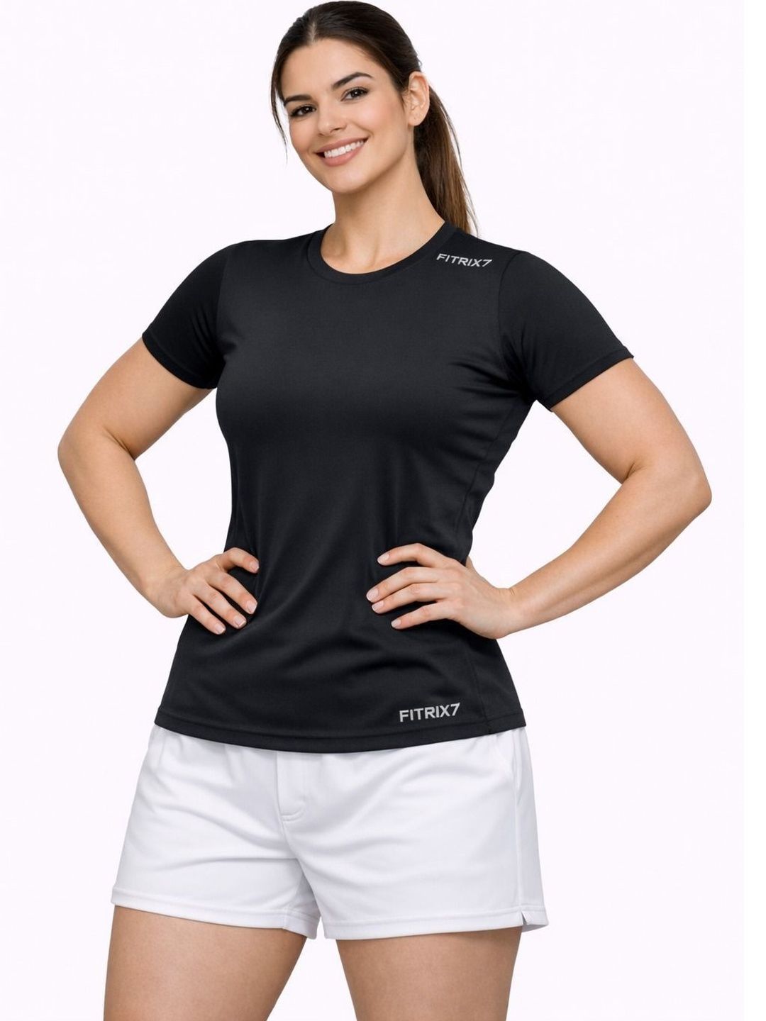 FITRIX7 FITRIX7 Women Brand Logo T-shirt