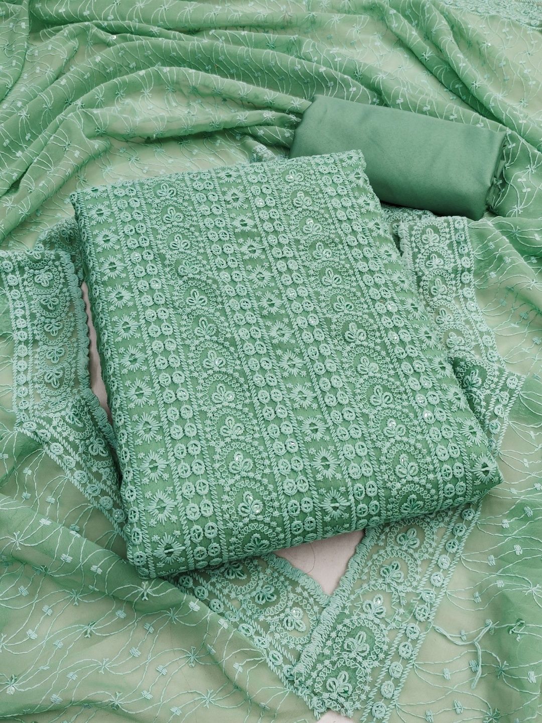 Dhaaga Ghar Embroidered Unstitched Dress Material