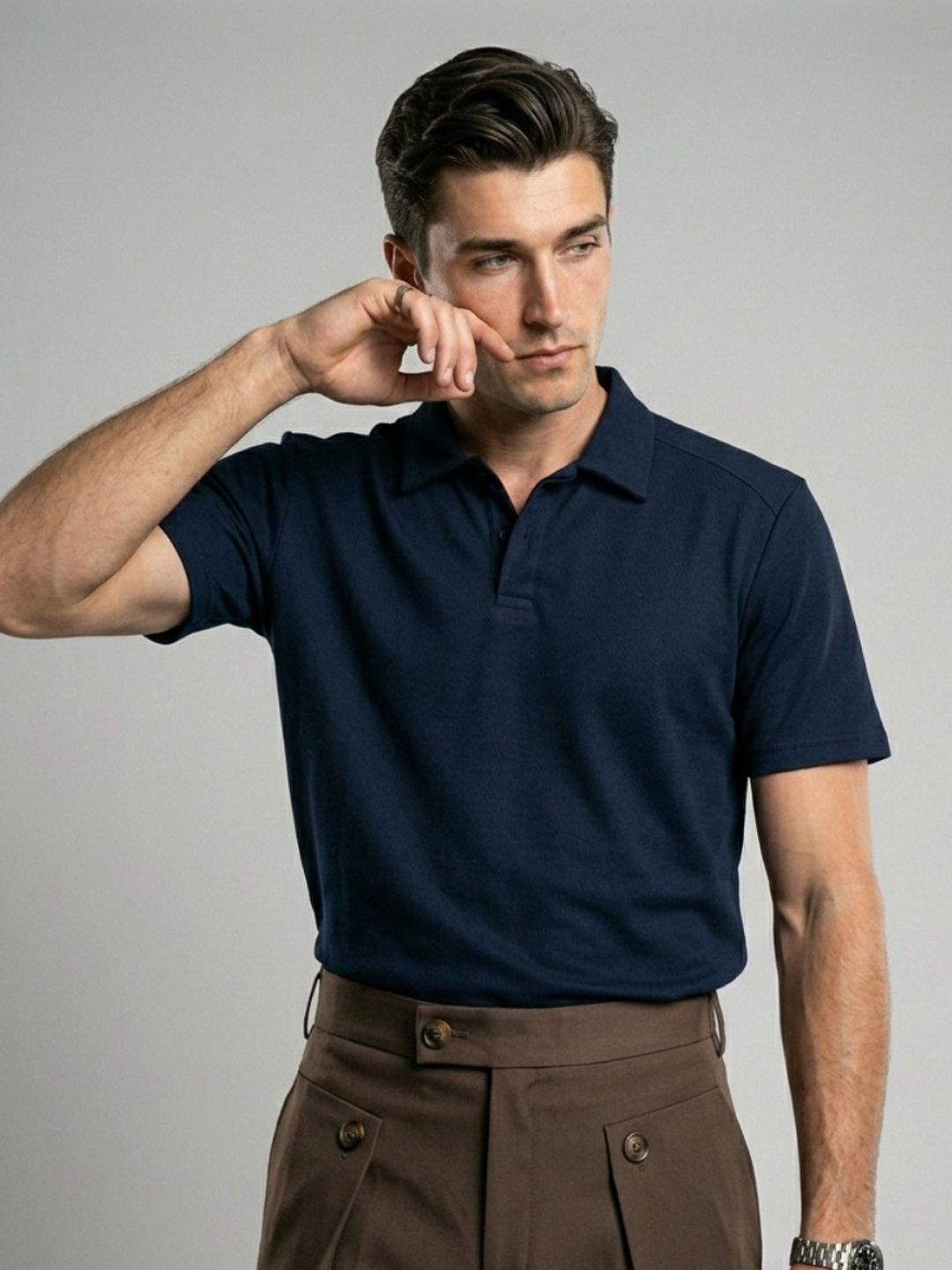 OvrWrk Polo Collar Slim Fit T-shirt