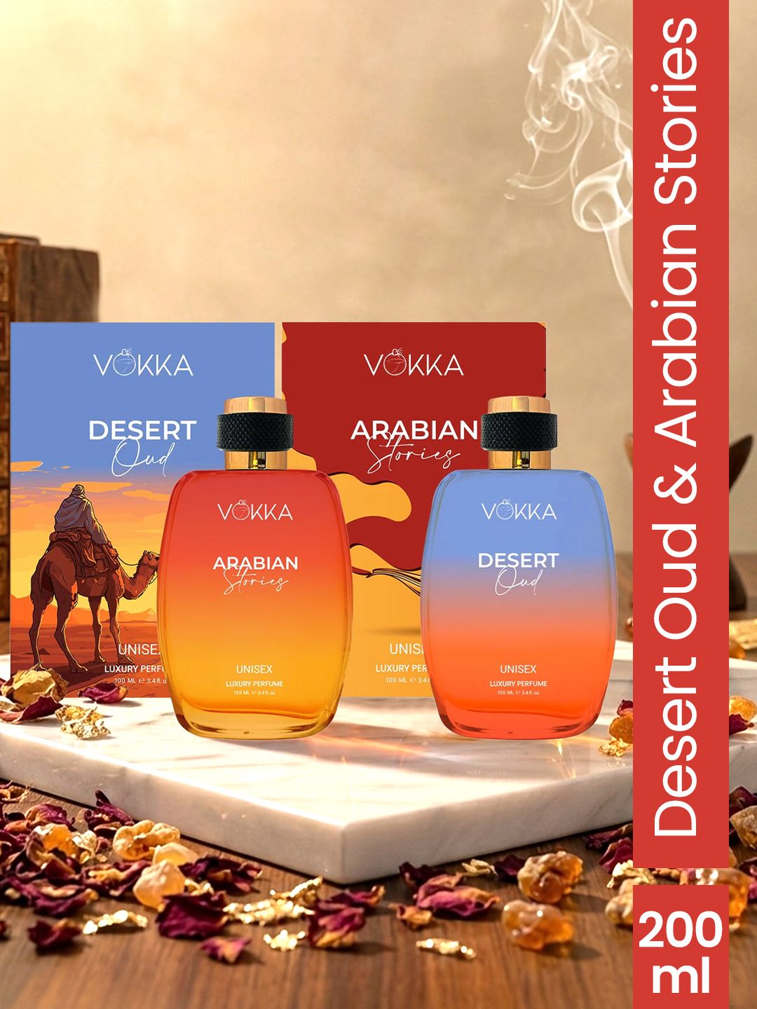 VOKKA Set Of 2 Desert Oud & Arabian Stories Perfume - 100ml Each